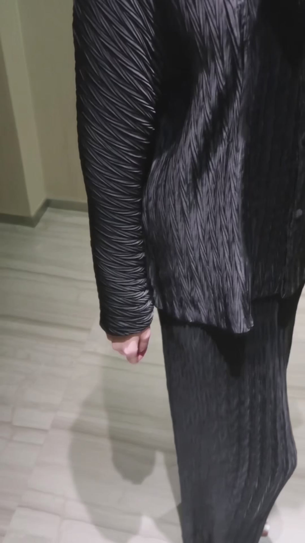 Diamond Pleated Silk Set